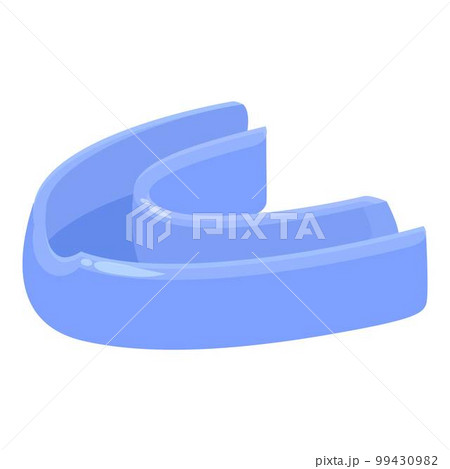 Blue mouthguard icon cartoon vector. Dental care. Sport equipment 99430982