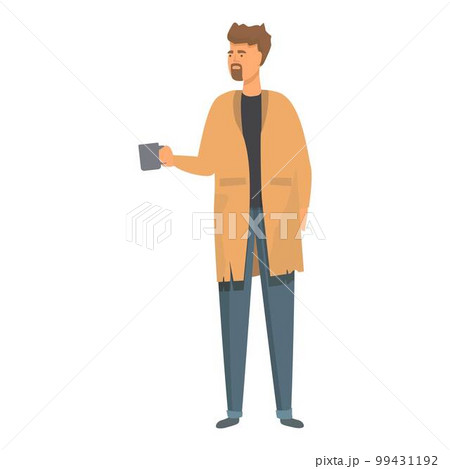 Jobless man icon cartoon vector. Poverty people. Parent refugee 99431192