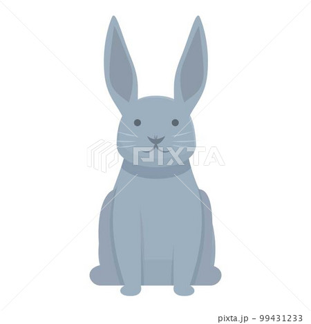Grey rabbit icon cartoon vector. Easter pet. Rodent wildlife Grey rabbit icon cartoon vector. Easter pet. Rodent wildlife 99431233