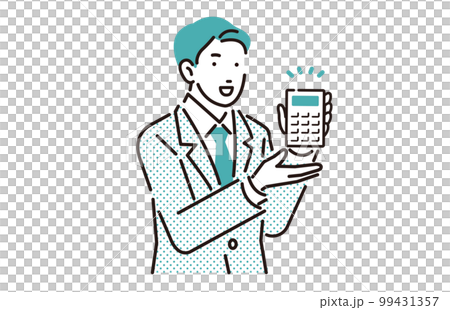 Business person male with calculator Business person male with calculator 99431357