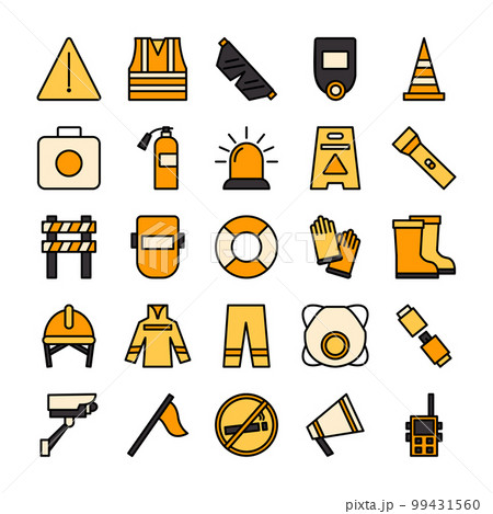 Work Safety Icon Set Work Safety Icon Set 99431560