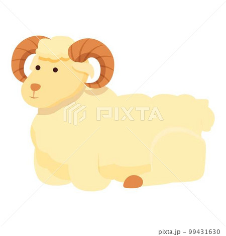 Ram stay icon cartoon vector. Goat animal. Domestic mammal 99431630