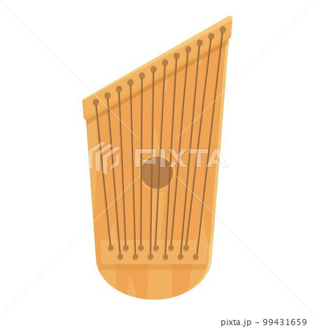 String kantele icon cartoon vector. Finland music. Chord guitar String kantele icon cartoon vector. Finland music. Chord guitar 99431659