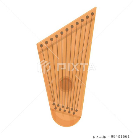 Traditional gusli icon cartoon vector. Finland music. Chord harp Traditional gusli icon cartoon vector. Finland music. Chord harp 99431661