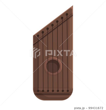 Kantele instrument icon cartoon vector. Gusli music. Guitar wooden Kantele instrument icon cartoon vector. Gusli music. Guitar wooden 99431672
