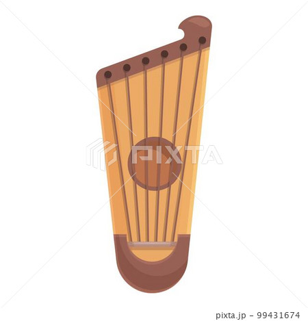 Gusli music icon cartoon vector. Retro kannel. Chord instrument Gusli music icon cartoon vector. Retro kannel. Chord instrument 99431674