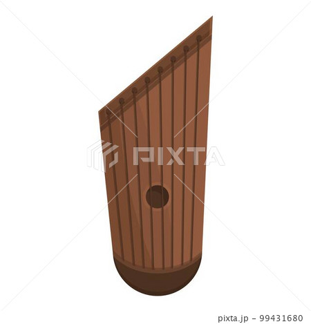 Kannel icon cartoon vector. Gusli music. Wood guitar Kannel icon cartoon vector. Gusli music. Wood guitar 99431680