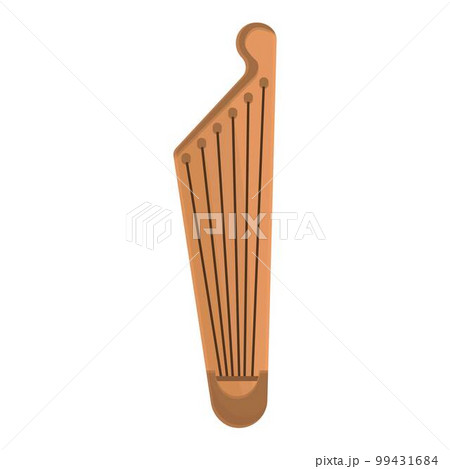 Kantele icon cartoon vector. Retro music. Chord string 99431684