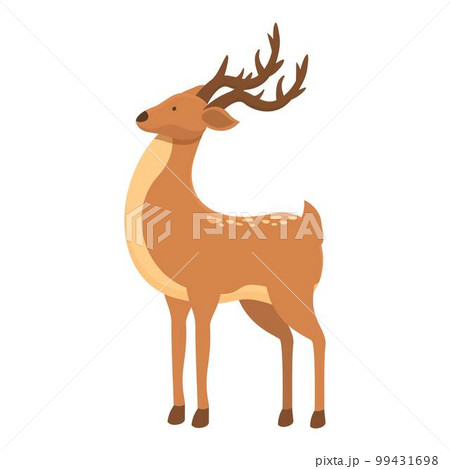 Cute deer icon cartoon vector. Forest animal. Zoo mascot 99431698