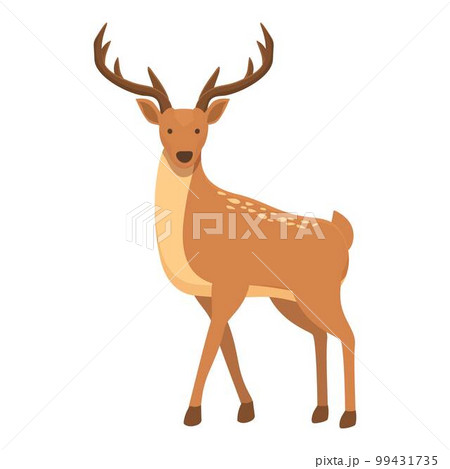 Deer icon cartoon vector. Forest animal. Zoo mammal 99431735