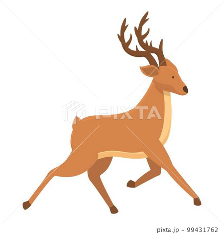 Running stag icon cartoon vector. Deer animal. Animal forest 99431762