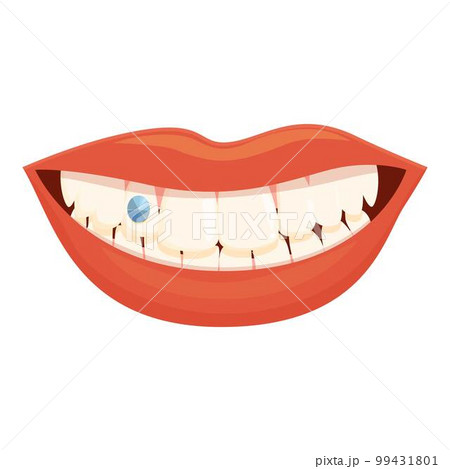 Tooth gem icon cartoon vector. Dental health. Mouth clean Tooth gem icon cartoon vector. Dental health. Mouth clean 99431801