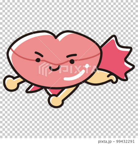 潤ったくちびるのヒーローキャラクター 99432291