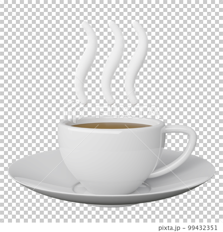 Modern white coffee cup  isolated on white background 3D render 99432351