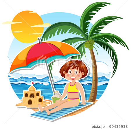 Summer girl at the beach 99432938