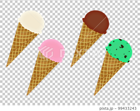 蛋筒冰淇淋，4種口味套裝（無主線） 99433243