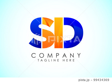 Initial Letter S D Logo Design Vector Template. Graphic Alphabet Symbol. Gradient logo Initial Letter S D Logo Design Vector Template. Graphic Alphabet Symbol. Gradient logo 99434369