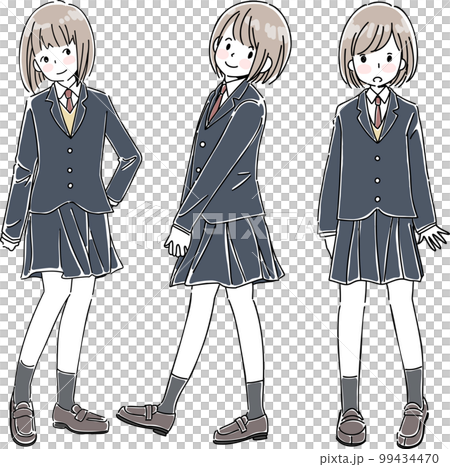 制服姿の女子学生 99434470