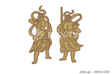 ゆるい金剛力士像のイラスト 99435109