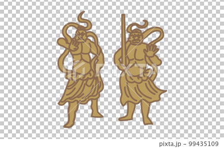 ゆるい金剛力士像のイラスト 99435109