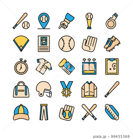 Baseball Icon Set 99435369