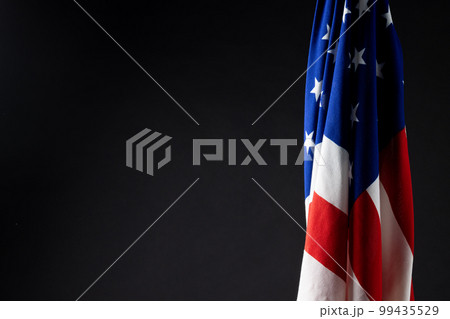 Flag of usa on black background, with copy space Flag of usa on black background, with copy space 99435529