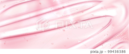 Realistic pink cosmetic gel texture 99436386