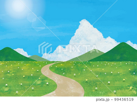 水彩画 雲と山の風景 サインあり mqdefault.jpg