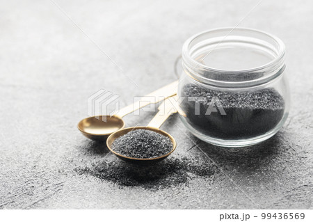 Hawaiian black lava sea salt. Hawaiian black lava sea salt. 99436569