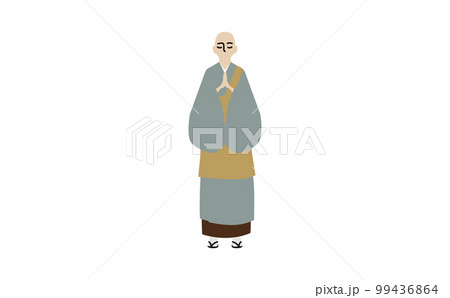お坊さんのイラスト　アウトラインなし 99436864