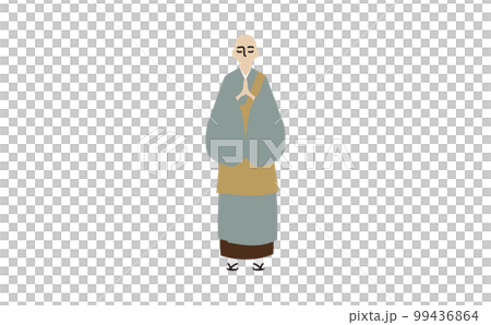 お坊さんのイラスト　アウトラインなし 99436864