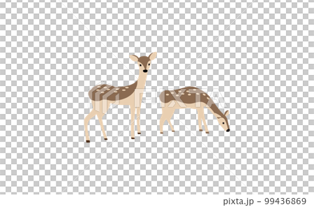 兩隻鹿的插圖沒有輪廓 兩隻鹿的插圖沒有輪廓 99436869
