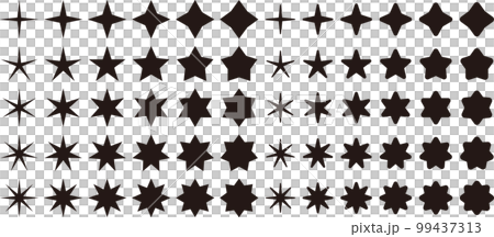 set of black stars 99437313