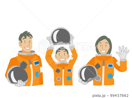 宇宙服を着た親子 宇宙服を着た親子 99437662