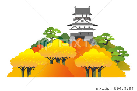 犬山城 紅葉と黄葉の風景 犬山城 紅葉と黄葉の風景 99438284