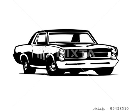 Pontiac GTO Judge silhouette. legendary muscle car vector design of 1969. isolated white background view from side. Best for its incredible speed, for logos, badges, emblems, icons. available eps 10. Pontiac GTO Judge silhouette. legendary muscle car vector design of 1969. isolated white background view from side. Best for its incredible speed, for logos, badges, emblems, icons. available eps 10. 99438510