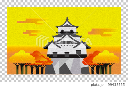 Hikone Castle (oil painting style touch) 99438535