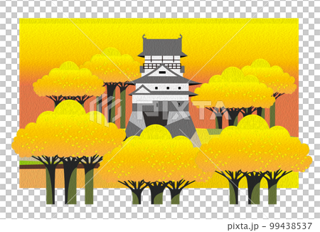 Inuyama Castle (oil painting style touch) 99438537