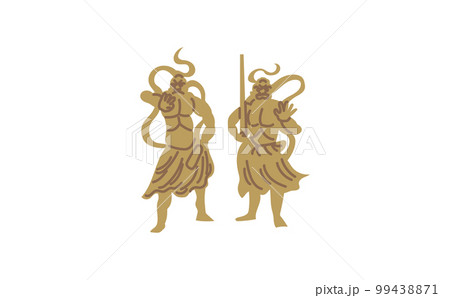 ゆるい金剛力士像　アウトラインなし 99438871