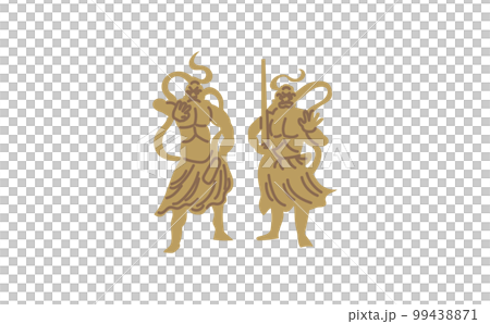 ゆるい金剛力士像　アウトラインなし 99438871