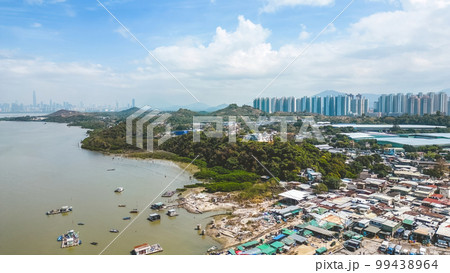 a Squatter housing in Lau Fau Shan, hong kong, Feb 18 2023 99438964