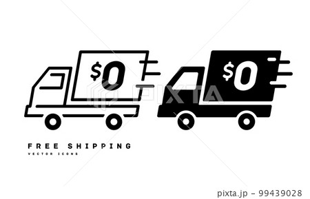 送料無料のアイコン FREE $0 ベクターイラスト 99439028
