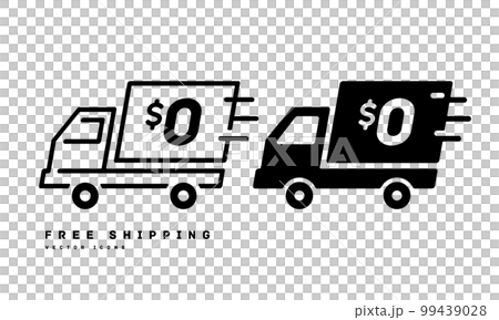 送料無料のアイコン FREE $0 ベクターイラスト 99439028