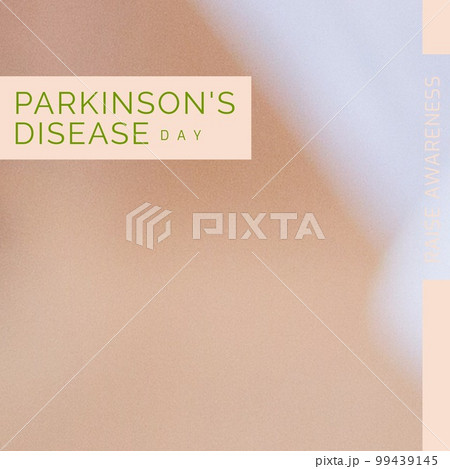 Composition of parkinson's disease day text and copy space on beige background Composition of parkinson's disease day text and copy space on beige background 99439145