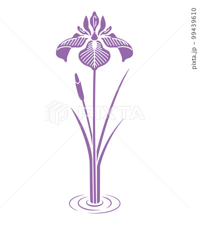 菖蒲の花と蕾のデザイン 99439610
