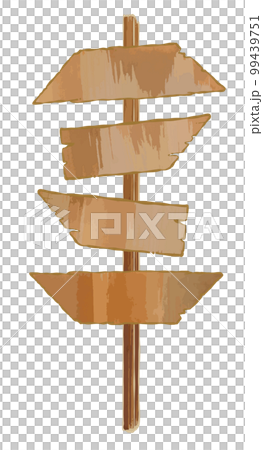 old wooden arrow sign illustration material 99439751