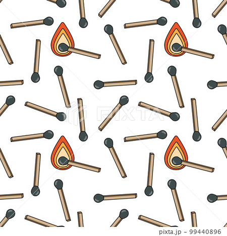 Seamless texture with matches on white background Seamless texture with matches on white background 99440896