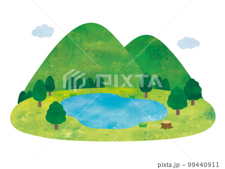 池や沼の生きもの 水彩画 池や沼の生きもの 水彩画