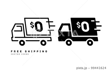 送料無料のアイコン FREE $0 ベクターイラスト 99441624