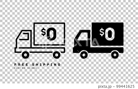 送料無料のアイコン FREE $0 ベクターイラスト 99441625